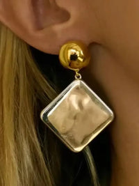 Square Shape Drop Earrings
