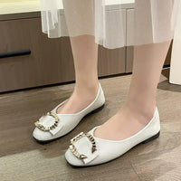 Square Toe Flat Slip-Ons