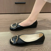 Square Toe Flat Slip-Ons