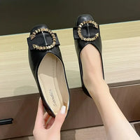 Square Toe Flat Slip-Ons