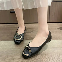 Square Toe Flat Slip-Ons