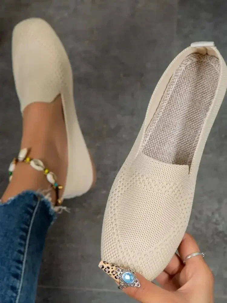 Square Toe Flat Slip - Ons - Update AvenueTrendsi100600478081986100600478081986Square Toe Flat Slip - OnsBeige