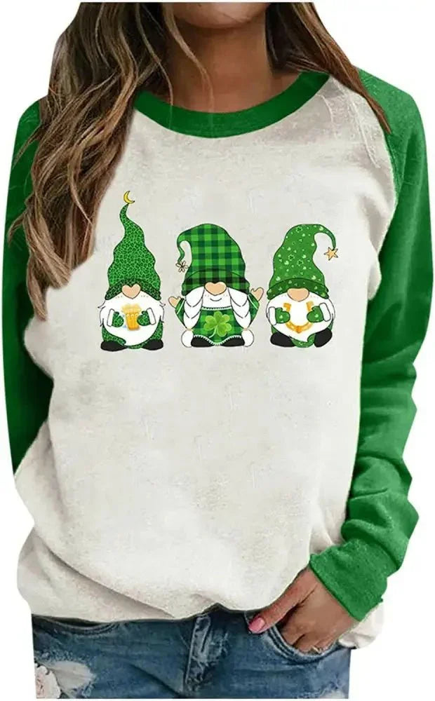 St. Patrick's Day long - sleeved clover raglan women's clothing European size Irish green foreign trade jacket spot wholesale - Update AvenueUpdate Avenues216754817347001St. Patrick's Day long - sleeved clover raglan women's clothing European size Irish green foreign trade jacket spot wholesale - Update AvenuesM