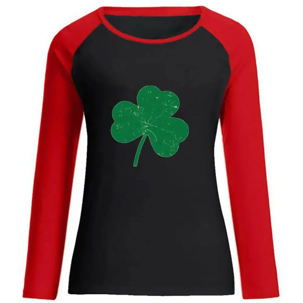 St. Patrick's Day long - sleeved clover raglan women's clothing European size Irish green foreign trade jacket spot wholesale - Update AvenueUpdate Avenues216754817347003St. Patrick's Day long - sleeved clover raglan women's clothing European size Irish green foreign trade jacket spot wholesale - Update AvenuesS