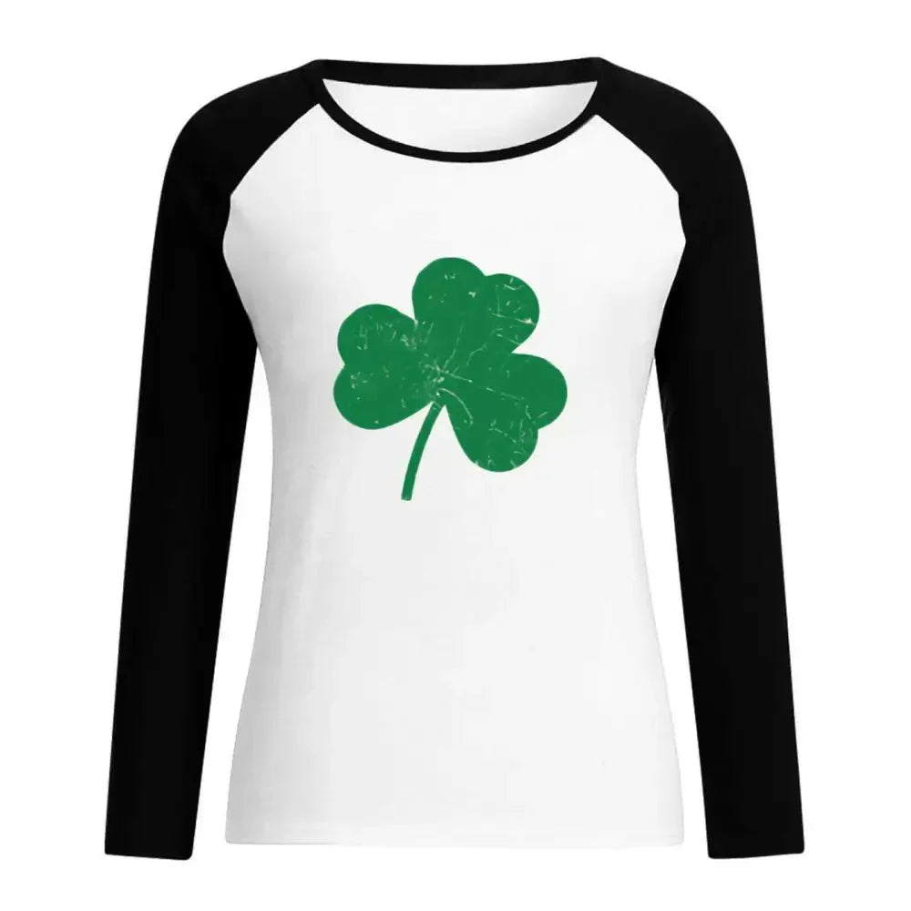 St. Patrick's Day long - sleeved clover raglan women's clothing European size Irish green foreign trade jacket spot wholesale - Update AvenueUpdate Avenues216754817347007St. Patrick's Day long - sleeved clover raglan women's clothing European size Irish green foreign trade jacket spot wholesale - Update AvenuesXL