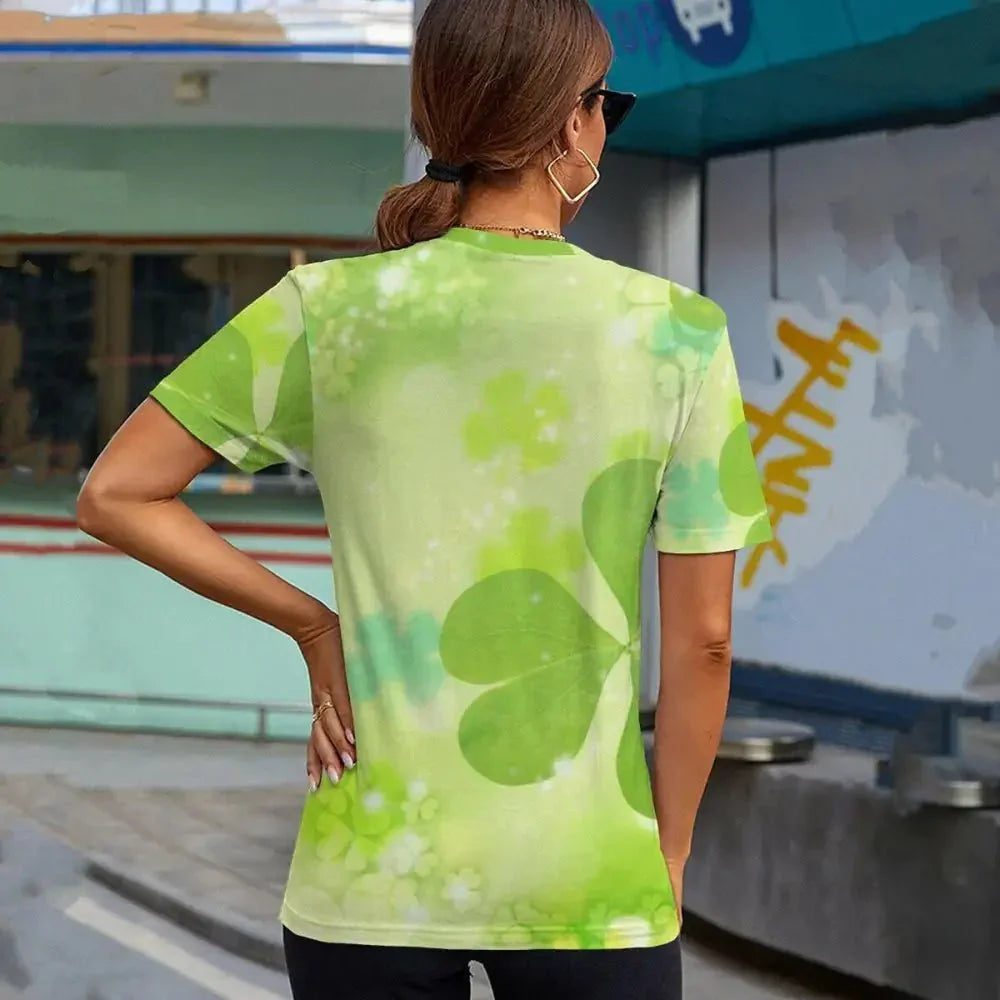 St. Patrick's Day T-shirt plus size women's clothing independent station Amazon women's clothing full - body printed European and American printing short - sleeved TOP - Update AvenueUpdate Avenues211828169512001St. Patrick's Day T-shirt plus size women's clothing independent station Amazon women's clothing full - body printed European and American printing short - sleeved TOP - Update AvenuesM
