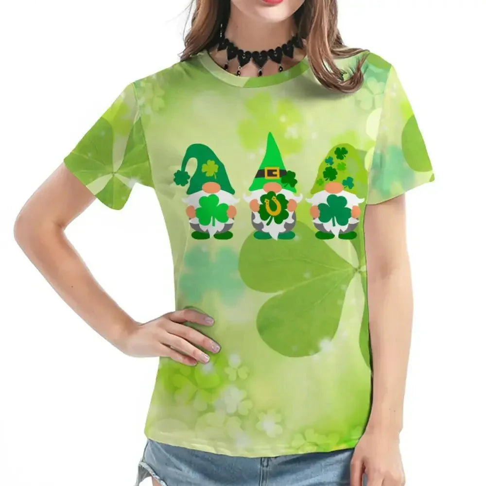 St. Patrick's Day T-shirt plus size women's clothing independent station Amazon women's clothing full - body printed European and American printing short - sleeved TOP - Update AvenueUpdate Avenues211828169512001St. Patrick's Day T-shirt plus size women's clothing independent station Amazon women's clothing full - body printed European and American printing short - sleeved TOP - Update AvenuesM