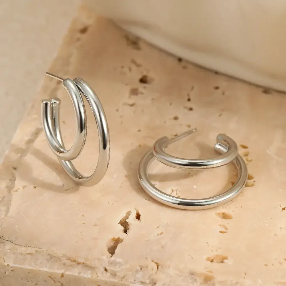 Stainless Steel Hoop Earrings