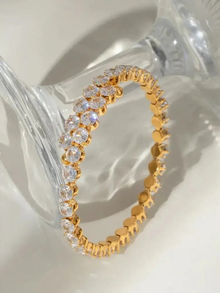 Stainless Steel Inlaid Zircon Bracelet - Update AvenueBraceletsTrendsi100500344341666100500344341666Stainless Steel Inlaid Zircon BraceletGold