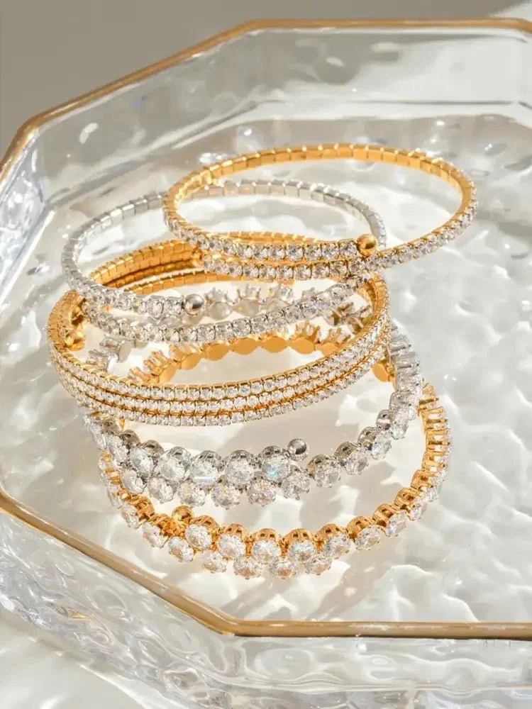 Stainless Steel Inlaid Zircon Bracelet - Update AvenueBraceletsTrendsi100500344342687100500344342687Stainless Steel Inlaid Zircon BraceletSilver