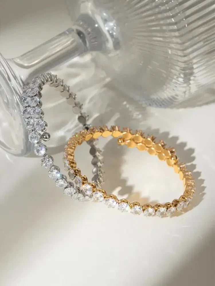 Stainless Steel Inlaid Zircon Bracelet - Update AvenueBraceletsTrendsi100500344342687100500344342687Stainless Steel Inlaid Zircon BraceletSilver