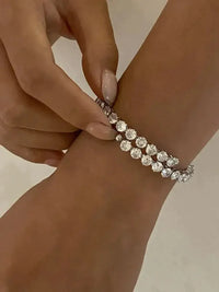 Stainless Steel Inlaid Zircon Bracelet - Update AvenueBraceletsTrendsi100500344342687100500344342687Stainless Steel Inlaid Zircon BraceletSilver