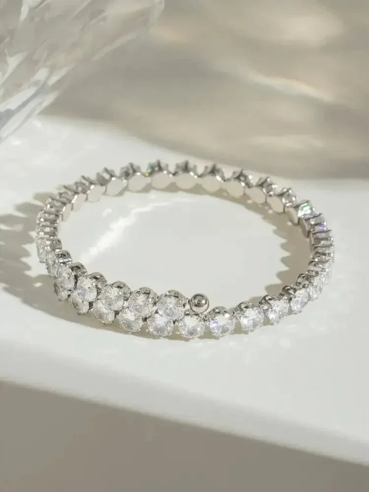 Stainless Steel Inlaid Zircon Bracelet - Update AvenueBraceletsTrendsi100500344342687100500344342687Stainless Steel Inlaid Zircon BraceletSilver