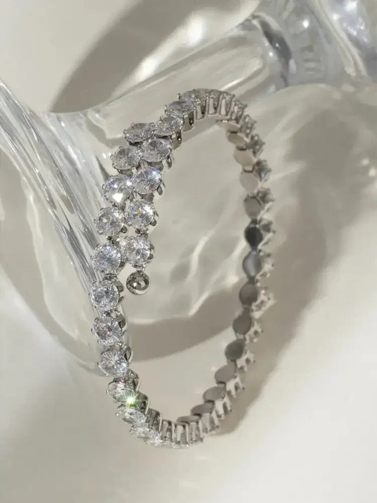 Stainless Steel Inlaid Zircon Bracelet - Update AvenueBraceletsTrendsi100500344342687100500344342687Stainless Steel Inlaid Zircon BraceletSilver