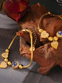 Stainless Steel Rhinestone Charm Bracelet - Update AvenueBraceletsTrendsi100500473371579100500473371579Stainless Steel Rhinestone Charm BraceletGold