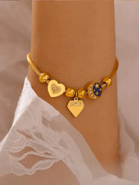 Stainless Steel Rhinestone Charm Bracelet - Update AvenueBraceletsTrendsi100500473371579100500473371579Stainless Steel Rhinestone Charm BraceletGold