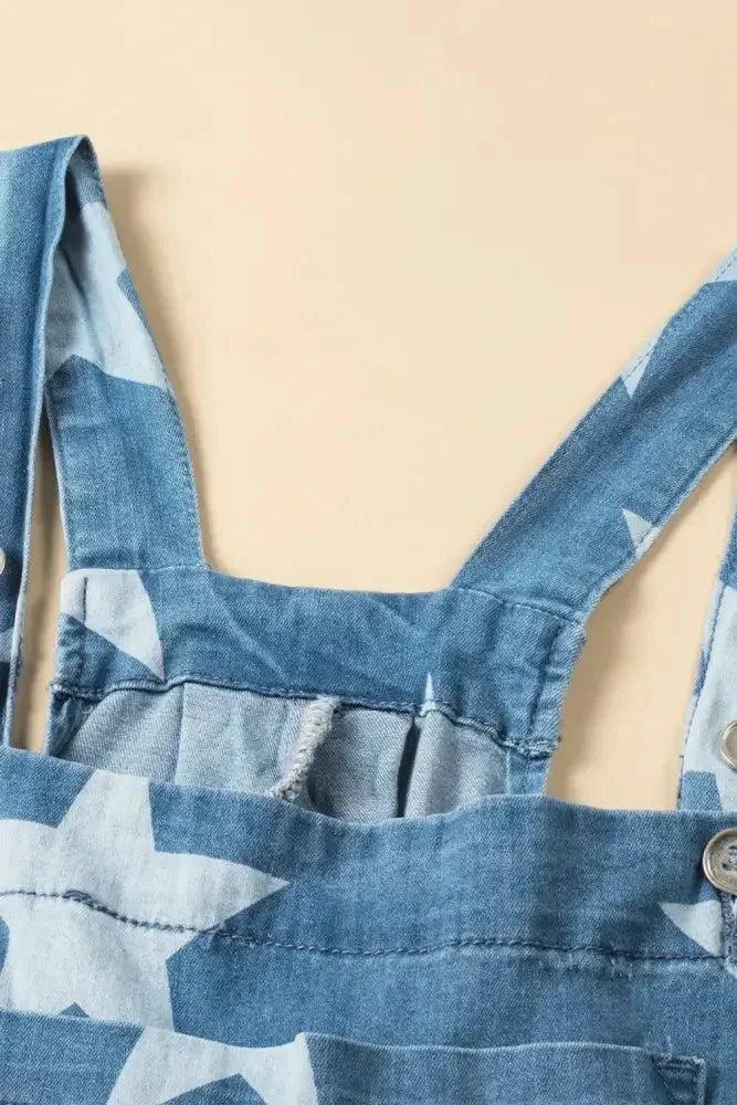 Star Print Buttoned Strap Wide Leg Denim Overalls - Update AvenueHonor the Stars and StripesTrendsi1001001605478331001001605478333413096e167f4287a2e1060d2b63de26 - MaxMedium