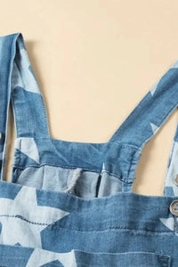 Star Print Buttoned Strap Wide Leg Denim Overalls - Update AvenueHonor the Stars and StripesTrendsi1001001605478331001001605478333413096e167f4287a2e1060d2b63de26 - MaxMedium