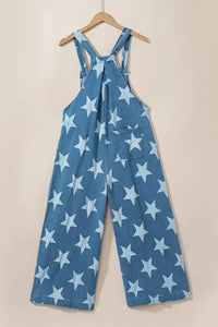 Star Print Buttoned Strap Wide Leg Denim Overalls - Update AvenueHonor the Stars and StripesTrendsi10010016054783310010016054783322c32e39183144f79126e303b38a735e - MaxMedium