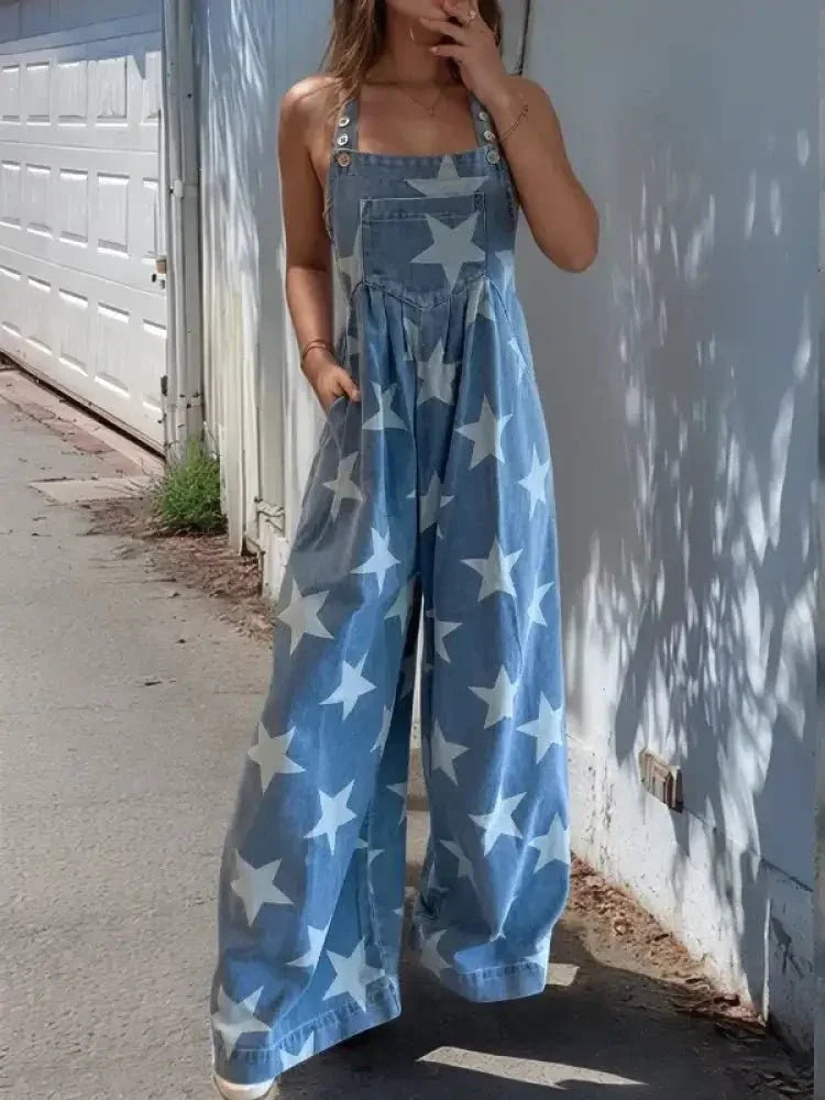 Star Print Buttoned Strap Wide Leg Denim Overalls - Update AvenueHonor the Stars and StripesTrendsi100100160547833100100160547833589a83f7 - 69ff - 4c6f - 9114 - 67fe7c26a9d2 - MaxMedium