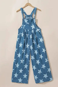Star Print Buttoned Strap Wide Leg Denim Overalls - Update AvenueHonor the Stars and StripesTrendsi100100160547833100100160547833062347ba96874cd680efd1097f674f0f - MaxMedium