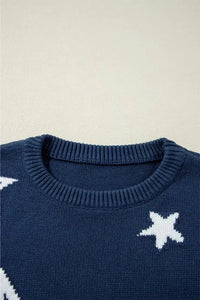 Star Round Neck Long Sleeve Sweater - Update AvenueHonor the Stars and StripesTrendsi1001009370610641001009370610649130de58 - 79c5 - 416e - 8bc6 - 68533f72c072 - MaxDark Navy