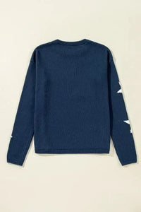 Star Round Neck Long Sleeve Sweater - Update AvenueHonor the Stars and StripesTrendsi100100937061064100100937061064a1d726d2 - ab23 - 41ab - af06 - 503b9f426dce - MaxDark Navy