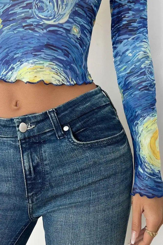 Starry Sky Cropped Mesh T-Shirt - Update AvenueFestival VibesTrendsi10010057450123610010057450123657a90f65 - 89ca - 499c - 9e9b - b9d471f1d17b - MaxDusty Blue