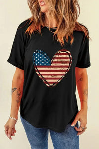 Stars and Stripes Heart Round Neck Short Sleeve T-Shirt - Update AvenueHonor the Stars and StripesTrendsi100100180551225100100180551225ae89e7f6 - 313a - 4238 - 850c - 00412f965aff - MaxBlack