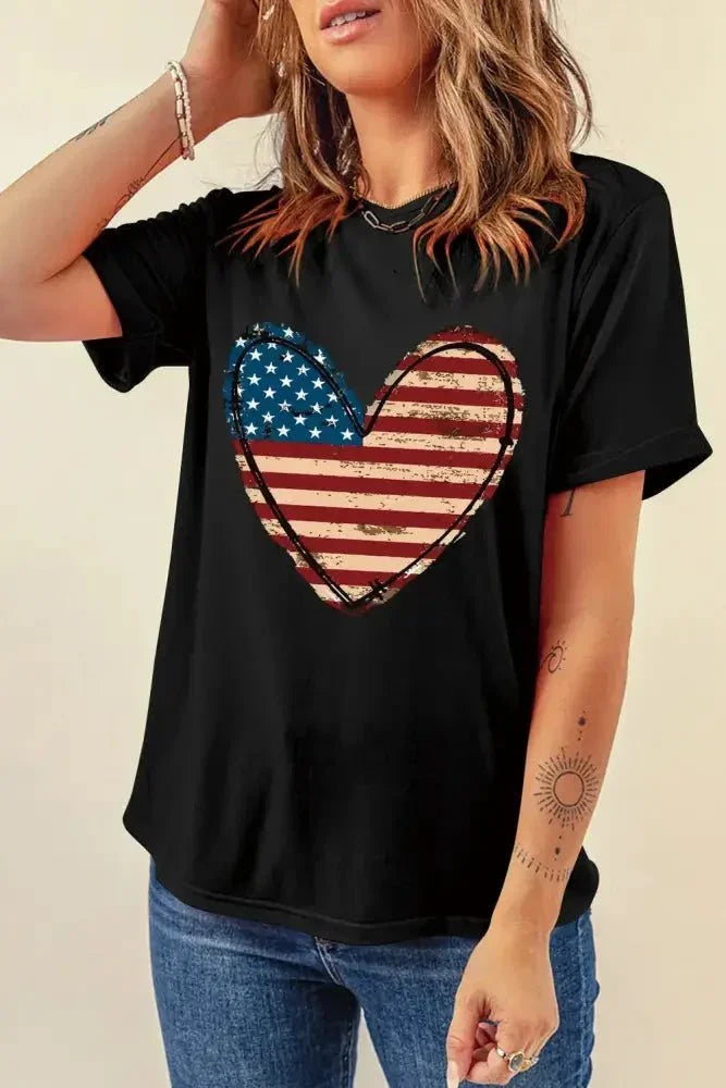 Stars and Stripes Heart Round Neck Short Sleeve T-Shirt - Update AvenueHonor the Stars and StripesTrendsi100100180551225100100180551225b71c9180 - 10a1 - 4eb4 - b8f4 - 3b4ac9d78253 - MaxBlack