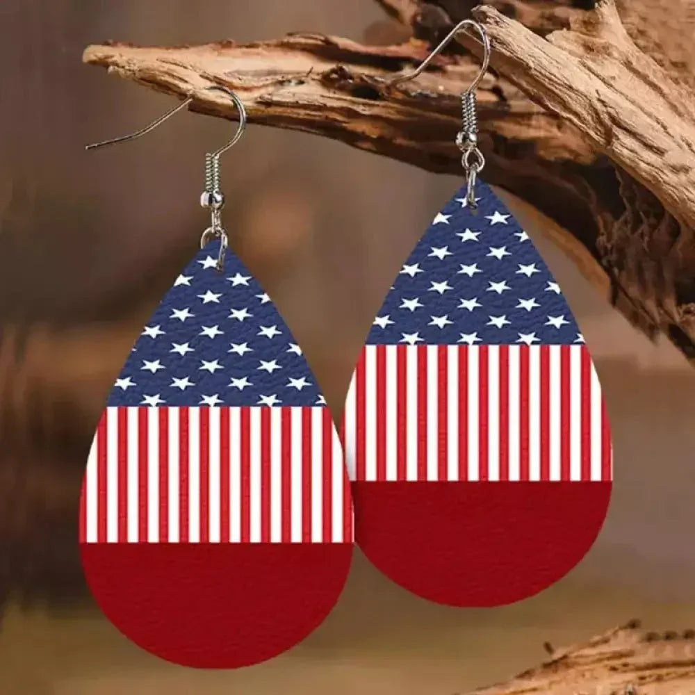 Stars and Stripes PU Leather Teardrop Earrings - Update AvenueHonor the Stars and StripesTrendsi1005005365317781005005365317787a603c0a - 842d - 48db - bf68 - 4c7672723f40 - MaxDeep Red