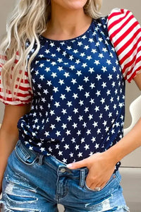 Stars and Stripes Round Neck Short Sleeve Top - Update AvenueHonor the Stars and StripesTrendsi1001008457419681001008457419689af2f8c7 - efc8 - 4437 - 8036 - a9dc39f23789 - MaxNavy