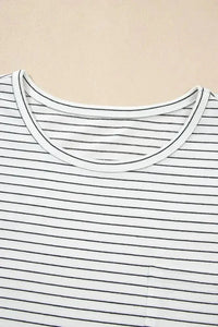 Stripe Cap Sleeve Crew Neck Casual Tee with Chest Pocket - Update AvenueT-ShirtsTrendsi100100250684613100100250684613888764f0 - 90ab - 451e - b218 - e890a99deabc - Max - OriginWhite