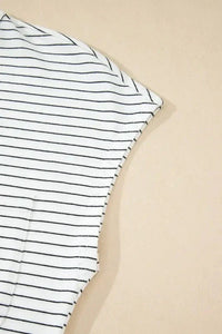 Stripe Cap Sleeve Crew Neck Casual Tee with Chest Pocket - Update AvenueT-ShirtsTrendsi100100250684613100100250684613591ada7b - e739 - 47c5 - a33a - e00ab7307463 - Max - OriginWhite