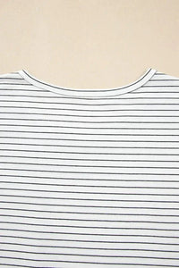 Stripe Cap Sleeve Crew Neck Casual Tee with Chest Pocket - Update AvenueT-ShirtsTrendsi1001002506846131001002506846139f0518a7 - 91ce - 4f6f - 990a - 8afea8b13597 - Max - OriginWhite