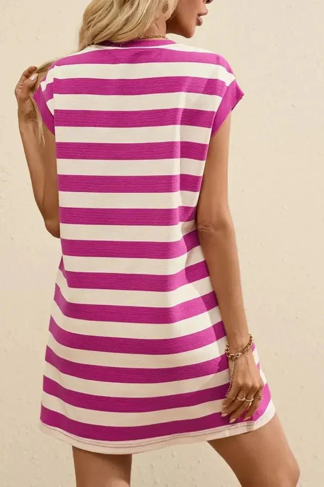 Stripe Cap Sleeve Pocketed Shift Tee Dress - Update AvenueEffortless Elegance: DressesTrendsi10010079903094710010079903094721eda093 - 682c - 4669 - a99a - 0bd3524aece3 - Max - OriginRed - Violet