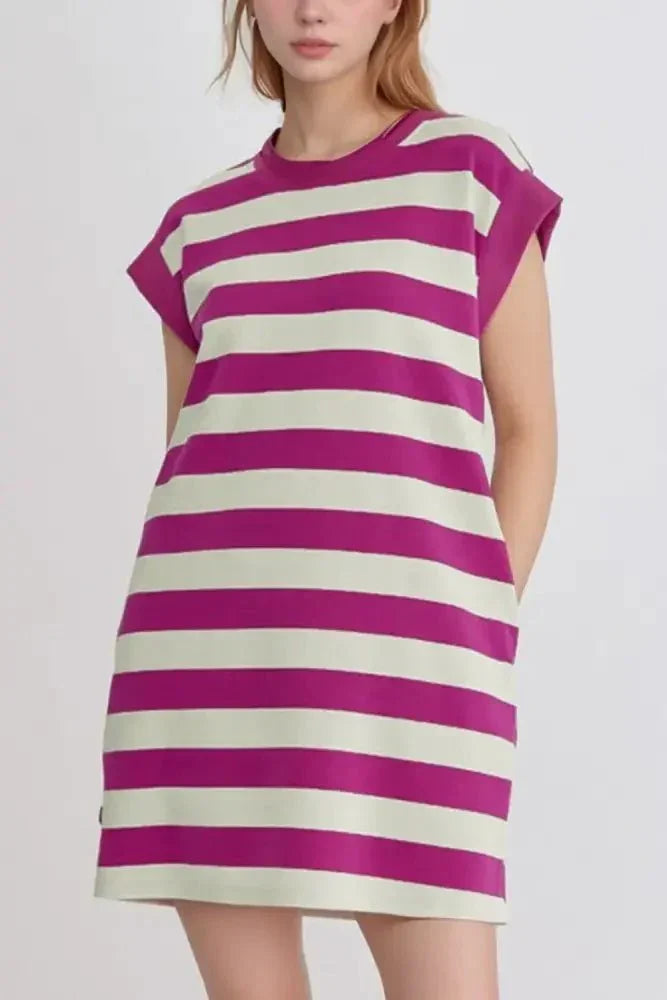 Stripe Cap Sleeve Pocketed Shift Tee Dress - Update AvenueEffortless Elegance: DressesTrendsi10010079903094710010079903094725c7d33b - 1d8d - 4a1f - ba29 - 41ed4a4e60bf - Max - OriginRed - Violet