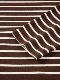 Stripe Cropped Crew Neck Long Sleeve T Shirt - Update AvenueT-ShirtsTrendsi1001001493425451001001493425457c13a6d1ac6846c793ec76505a8b39ff - Max - OriginBrown Stripe