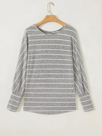 Stripe Dolman Sleeve Drop Shoulder Top - Update AvenueT-ShirtsTrendsi1001007909016871001007909016875c018cbc6aa0487fb8e73e49169a7bd9 - Max - OriginGray