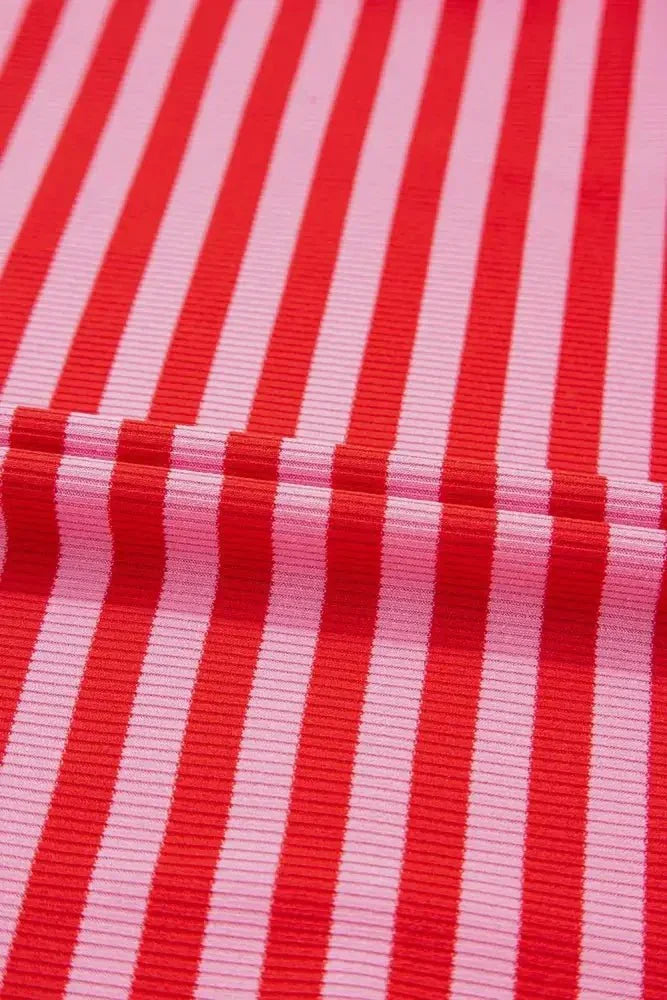 Stripe Ribbed Cap Sleeve Round Neck T Shirt - Update AvenueT-ShirtsTrendsi100100222608470100100222608470ce50023c - be1f - 4b08 - bd33 - a462f7569731 - Max - OriginStrawberry