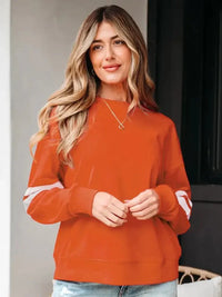 Stripe Round Neck Long Sleeve Sweatshirt - Update AvenueDaily EssentialsTrendsi10010029346709910010029346709924717f7b - a21e - 4ab5 - 90fb - f4fe0be0895b - Max - OriginOrange - red