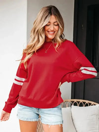 Stripe Round Neck Long Sleeve Sweatshirt - Update AvenueDaily EssentialsTrendsi1001002934699081001002934699082cb93123 - 5877 - 456c - bac0 - 420cc3cff30e - Max - OriginDeep Red
