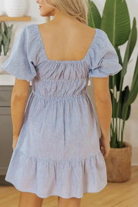 Striped Bubble Sleeve Ruched Babydoll Dress - Update AvenueTrendsi10010061072316010010061072316035d75dbd - 44dc - 45a6 - ad57 - 05bde664a5f1 - MaxLight Blue