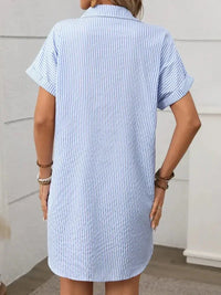 Striped Button Down Short Sleeve Mini Dress - Update AvenueEffortless Elegance: DressesTrendsi1001005078518891001005078518897605c504 - a4de - 43e6 - 8142 - 85df899ace2b - MaxLight Blue