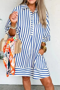 Striped Button Front Dress - Update AvenueCasual DressesTrendsi100100171471498100100171471498Striped Button Front DressStripe
