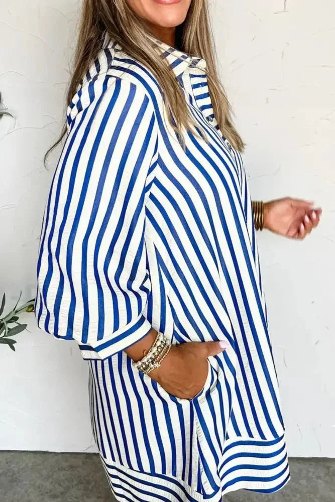 Striped Button Front Dress - Update AvenueCasual DressesTrendsi100100171471498100100171471498Striped Button Front DressStripe