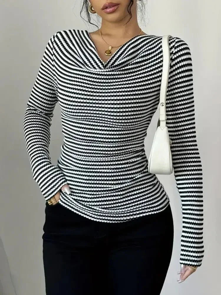 Striped Cowl Neck Long Sleeve T-Shirt - Update AvenueT-ShirtsTrendsi1001006583958731001006583958730c2c0acf - 87dc - 45c8 - adbe - 5793a9173562 - Max - OriginBlack