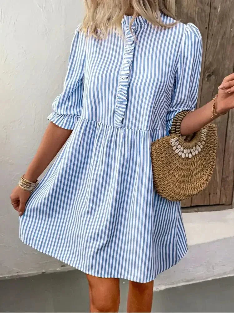 Striped Half Sleeve Mini Shirt Dress - Update AvenueEffortless Elegance: DressesTrendsi1001008358912731001008358912734bf05437 - 4391 - 4bc7 - 851d - 936c7393332d - Max - OriginLight Blue