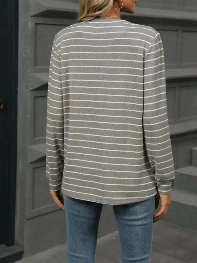 Striped Henley T-Shirt with Button Detail - Update AvenueDaily EssentialsTrendsi100100511291197100100511291197921b0f08 - aa2a - 466e - b131 - 299673306b80 - Max - OriginGray