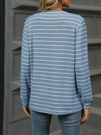 Striped Henley T-Shirt with Button Detail - Update AvenueDaily EssentialsTrendsi10010051129125310010051129125336a300aa - 6678 - 40da - a960 - 99d0f168bb56 - Max - OriginLight Blue